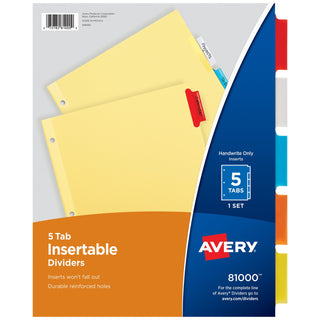 Avery Paper Divider Set, Assorted - 11"