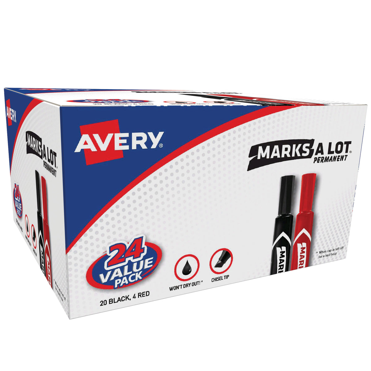 Avery 98187 Permanent Marker, Assorted, 24/Pack - Default Title