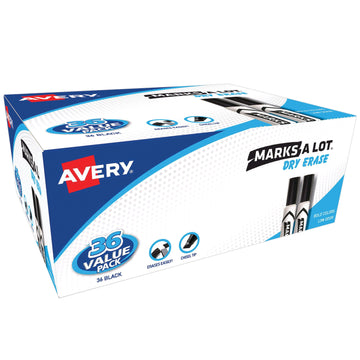 Avery 98207 Dry Erase Marker, Black, 36/Pack - Default Title