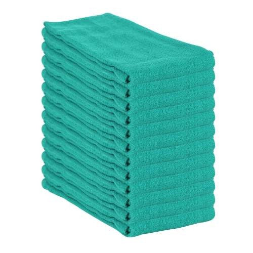 Hospeco ABSBNT Cotton Huck Towel, 16" x 26", 12/Pack - Green