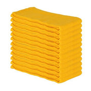 Hospeco ABSBNT Cotton Huck Towel, 16" x 26", 12/Pack - Yellow