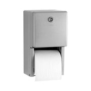 Bobrick B-2888 Stainless Steel Toilet Paper Dispenser, Double Roll, Silver - Default Title