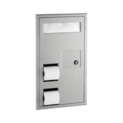 Bobrick B-3571 Stainless Steel Dispenser, 0.8 gal. 1,000 Seat Covers - Default Title