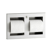 Bobrick B-35883 Stainless Steel Toilet Paper Dispenser, Double Roll - Silver