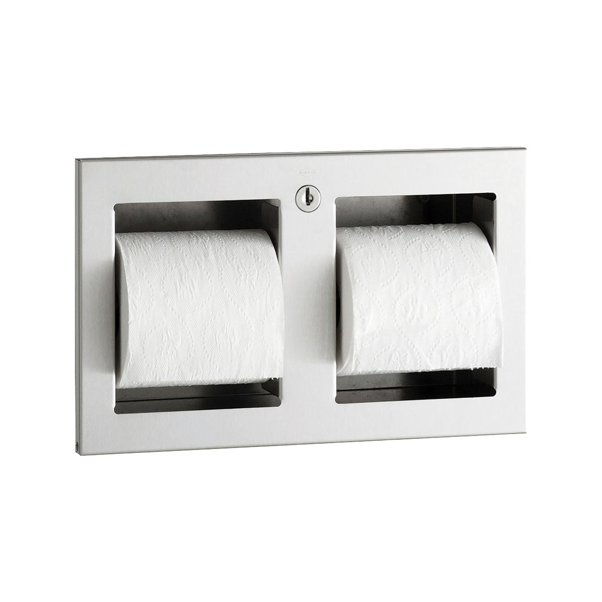 Bobrick B-35883 Stainless Steel Toilet Paper Dispenser, Double Roll - Silver