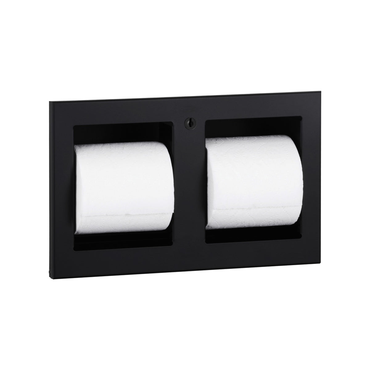 Bobrick B-35883 Stainless Steel Toilet Paper Dispenser, Double Roll - Black