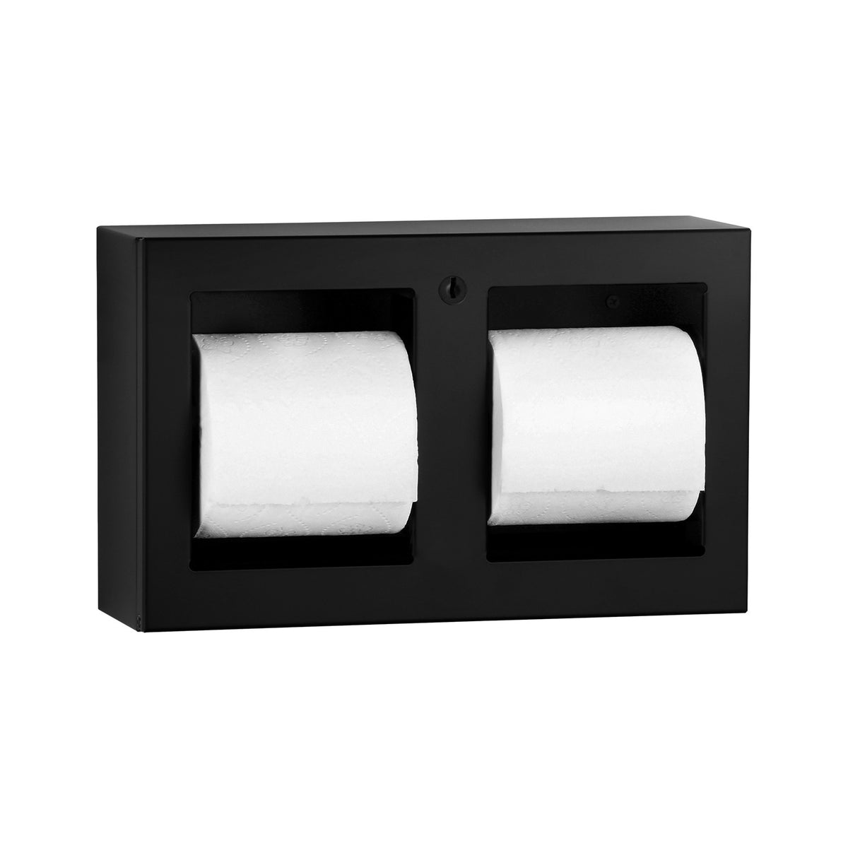 Bobrick B-3588.MBLK TrimLineSeries Stainless Steel Toilet Paper Dispenser, 1,500 Sheets Double Roll, Black - Default Title