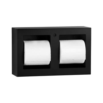Bobrick B-3588.MBLK TrimLineSeries Stainless Steel Toilet Paper Dispenser, 1,500 Sheets Double Roll, Black - Default Title