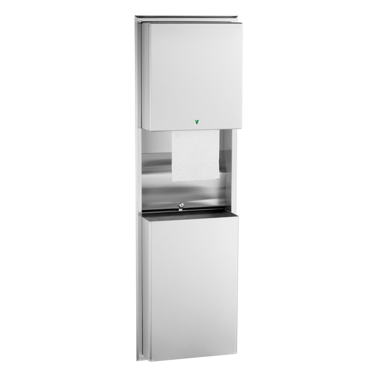 Bobrick Stainless Steel ClassicSeries Recessed Convertible, 17 3/16" Long, Silver - 12 gal.