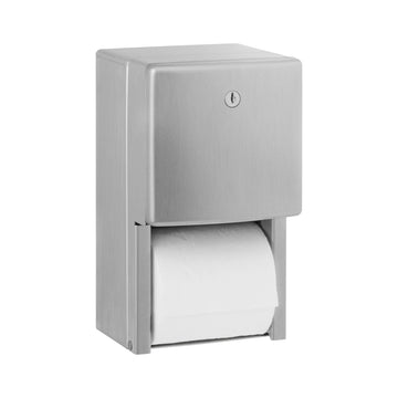 Bobrick B-4288 Stainless Steel Toilet Paper Dispenser, Double Roll, Silver - Default Title