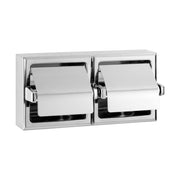 Bobrick Stainless Steel Toilet Paper Dispenser, 6 3/16" High, Silver - Double Roll
