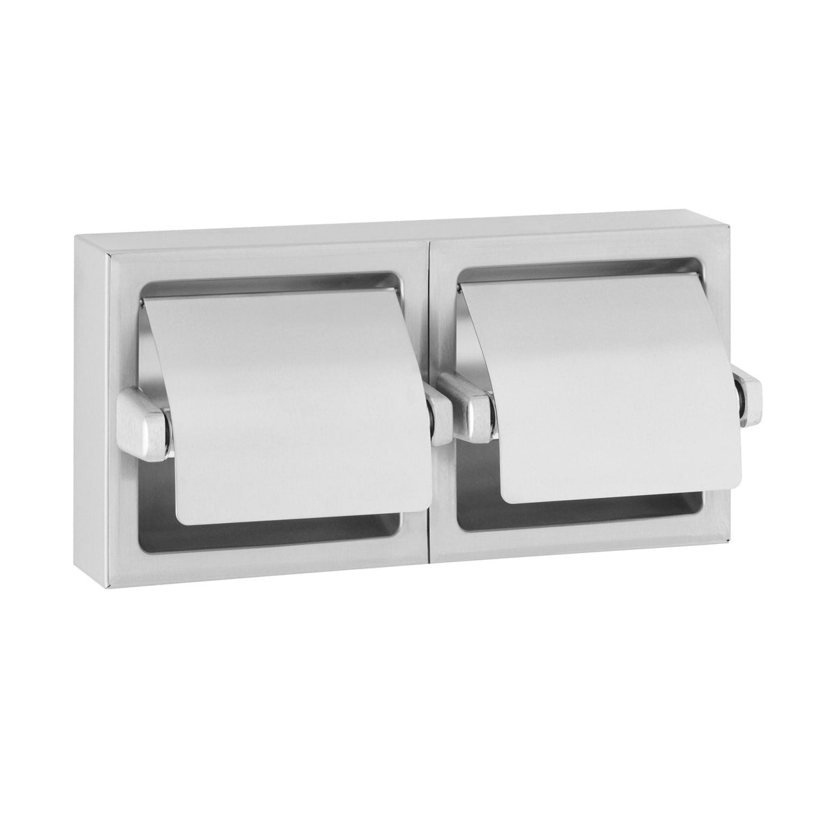 Bobrick Stainless Steel Toilet Paper Dispenser, 6 3/16" High, Silver - Single Roll