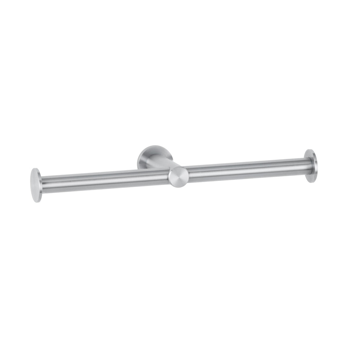 Bobrick Fino Stainless Steel Paper Holder, 1 5/16" High, Silver - Double Roll