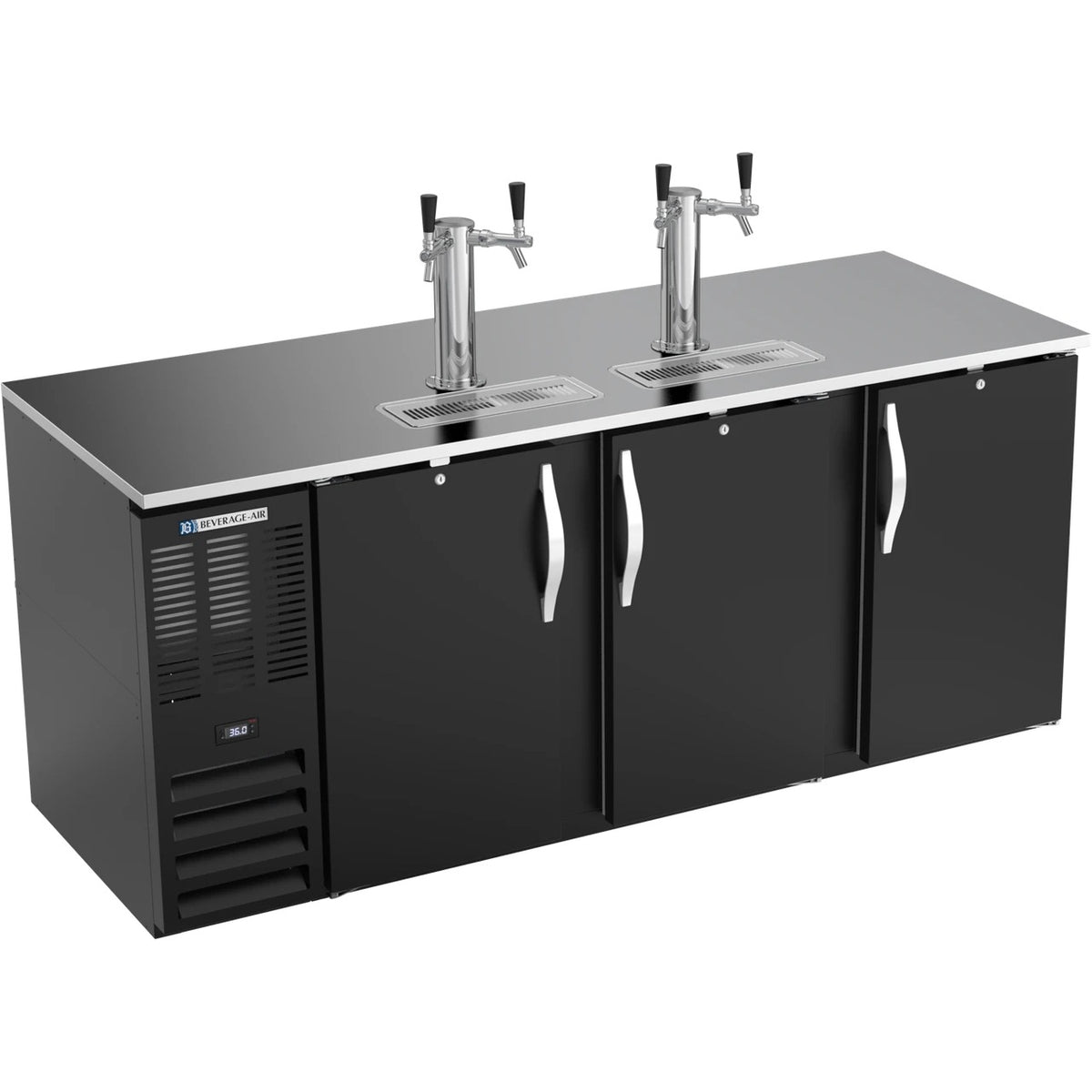 Beverage-Air DD78HC-B Beer Dispenser, 78" Wide, 115V - 26.1 cu. ft.