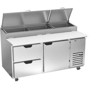 Beverage-Air Pizza Prep Table, 20.7 cu. ft., 115V - 2 Drawer 1 Door
