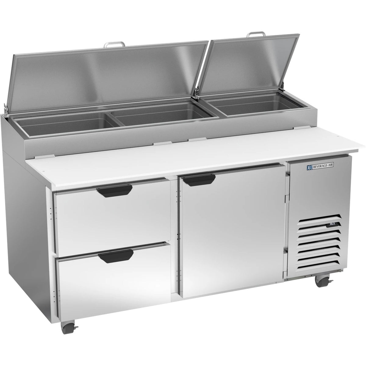 Beverage-Air Pizza Prep Table, 20.7 cu. ft., 115V - 2 Drawer 1 Door