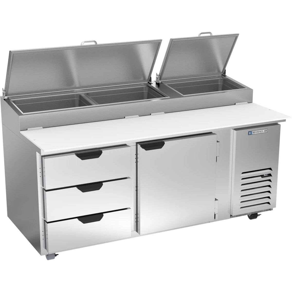 Beverage-Air DPD72HC Pizza Prep Table, 22.77 cu. ft., 115V - 3