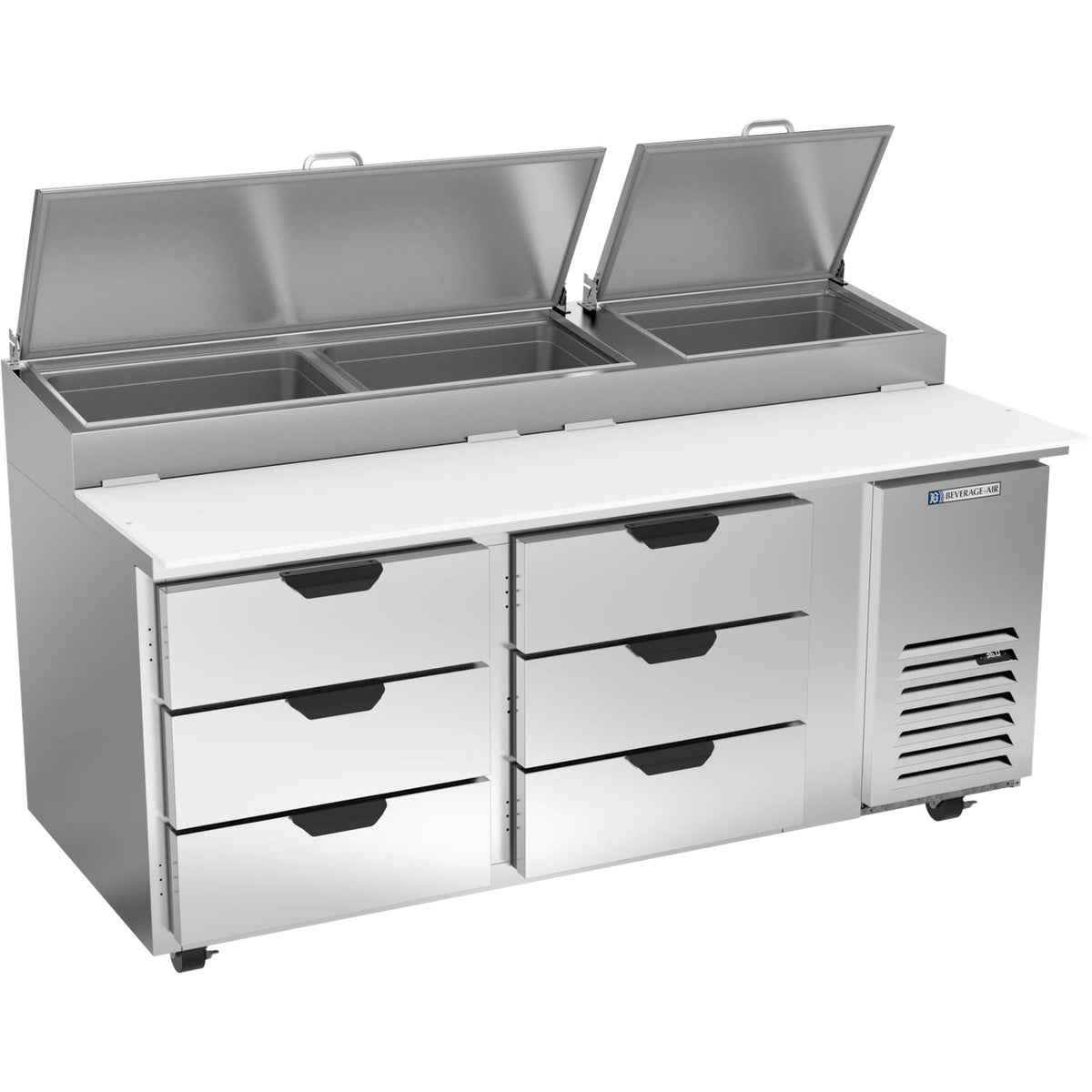 Beverage-Air DPD72HC Pizza Prep Table, 22.77 cu. ft., 115V - 6