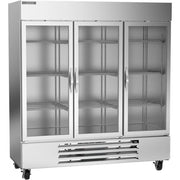 Beverage-Air HBF72HC Reach-In Freezer, 75" Wide, Silver - 68.5 cu. ft.