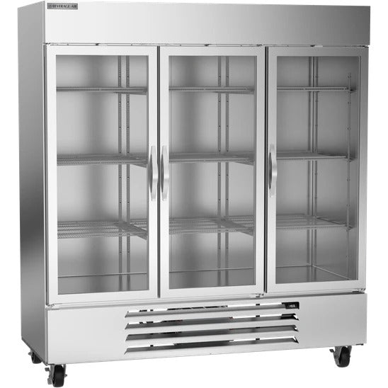Beverage-Air HBF72HC Reach-In Freezer, 75" Wide, Silver - 68.5 cu. ft.