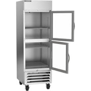 Beverage-Air HBR23HC-1 Reach-In Refrigerator, 27 1/4" Wide, 115V - 1 Section Glass Half Bottom-Mounted LED Lighting 23 Cu. Ft.