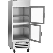 Beverage-Air HBR27HC-1 Reach-In Refrigerator, 25.88 cu. ft., 115V - 1 Section Glass Half Door Bottom-Mounted LED Lighting 27 Cu. Ft.
