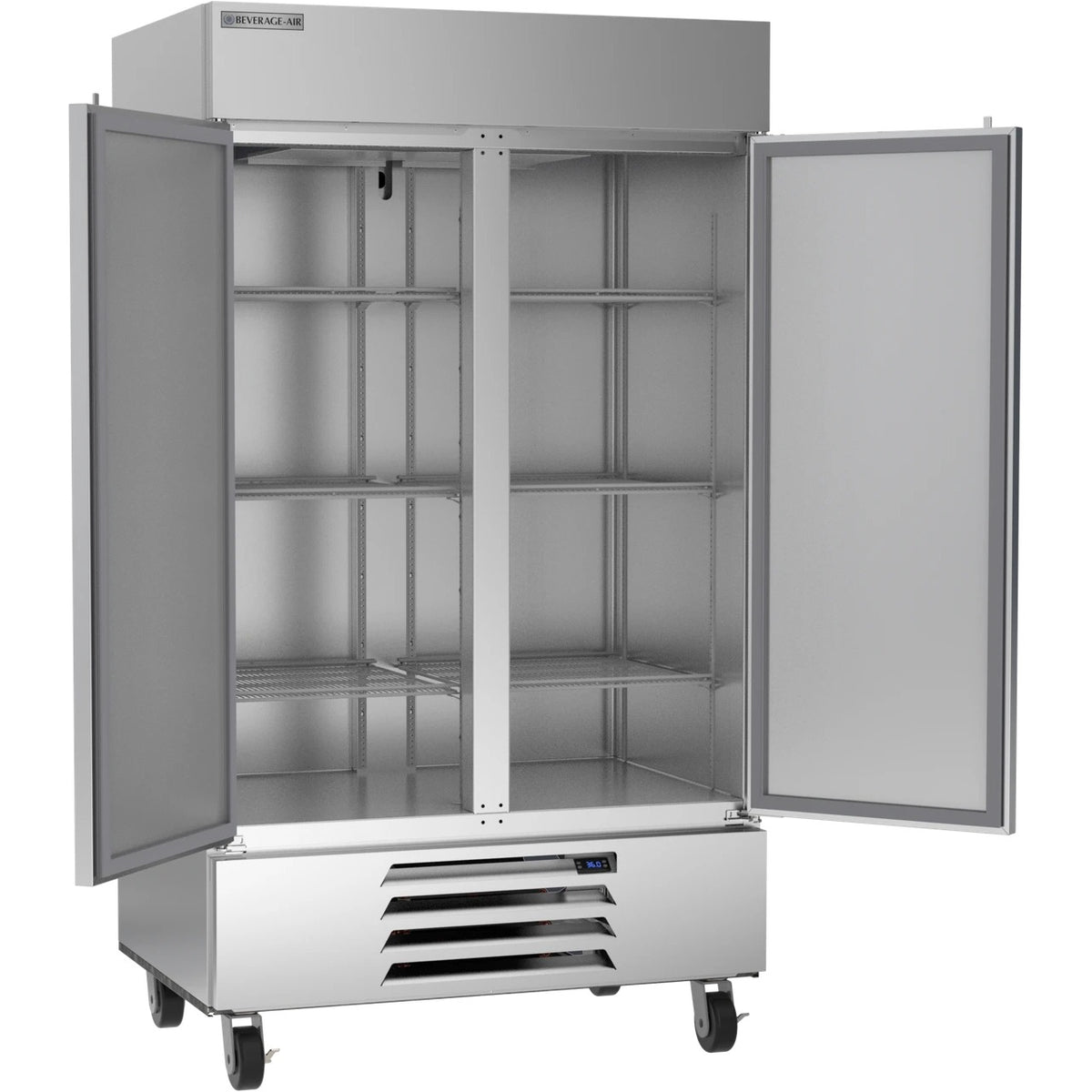 Beverage-Air HBR44HC-1 Reach-In Refrigerator, 40.2 cu. ft., 115V - Two Section Solid Reach in LED Lighting