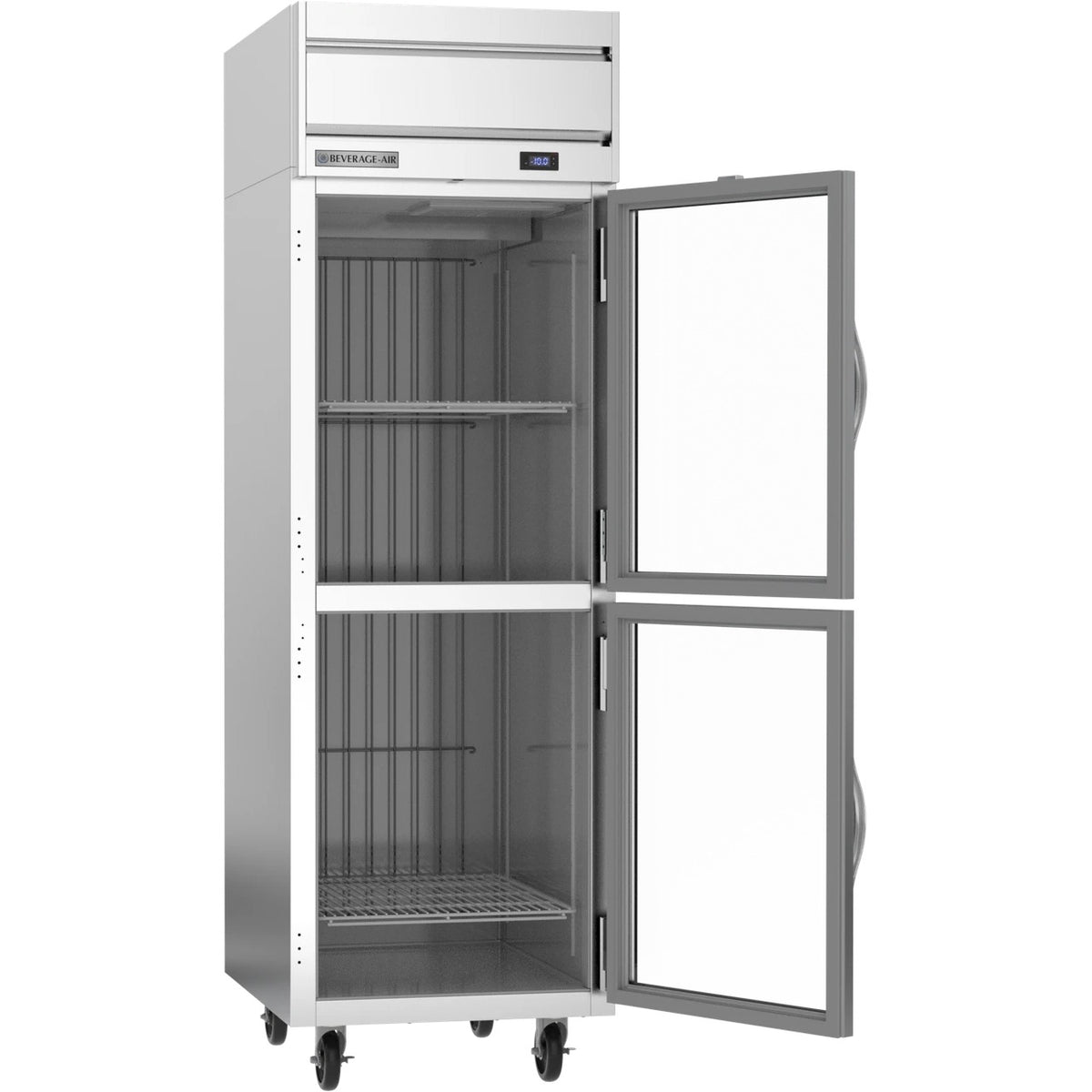 Beverage-Air HFP1HC Reach-In Freezer, 21.06 cu. ft., 115V - P Finish Top Mounted Half Glass