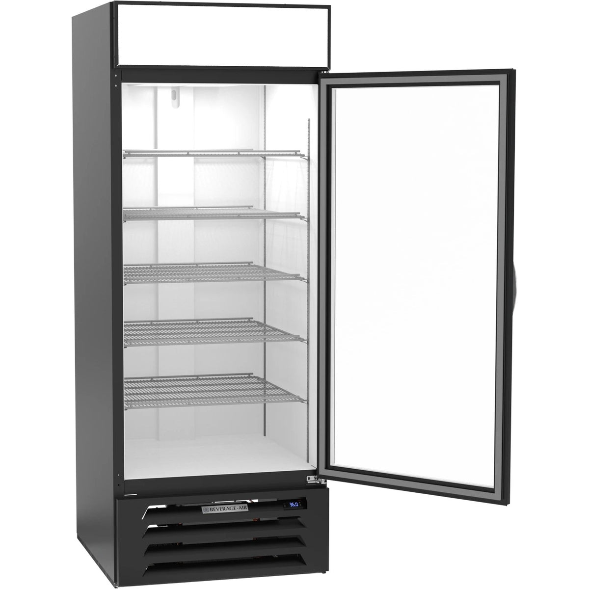 Beverage-Air MMR27HC-1 Glass Door Refrigerator, 30" Wide, 115V - MMR27HC-1-B