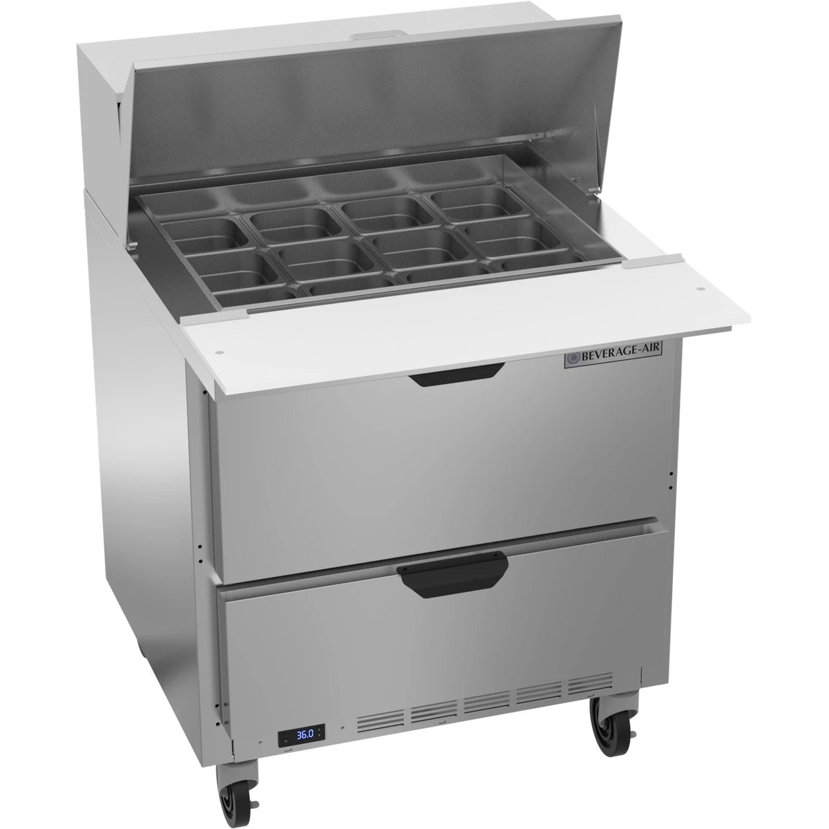 Beverage-Air SPED32HC Sandwich Prep Table, 8 cu. ft., 115V - 48 7/8"