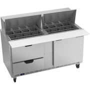 Beverage-Air SPED60HC-24M Sandwich Prep Table, 60" Wide, 115V - Elite Series 2 Clear Lid