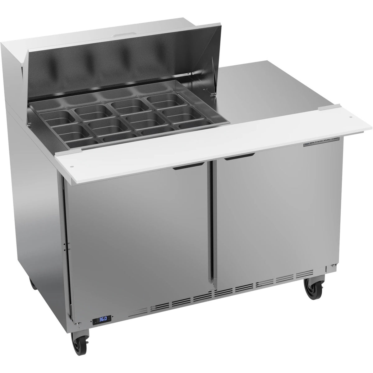 Beverage-Air SPE48HC Sandwich Prep Table, 48" Wide, 115V - 36 5/8" x 45 1/2"