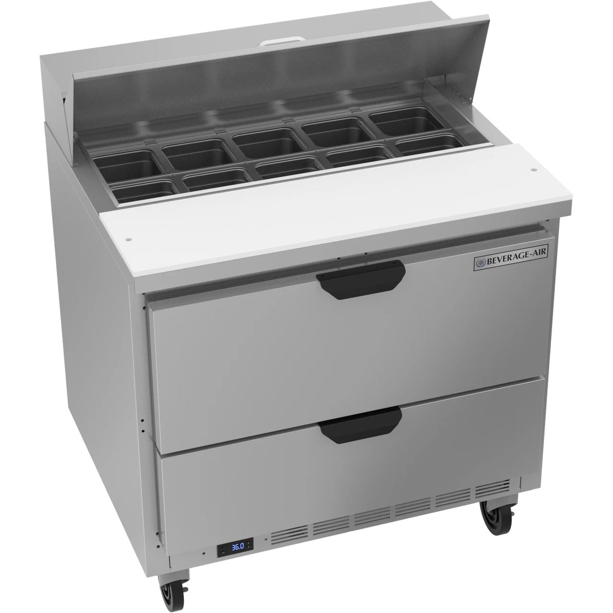 Beverage-Air SPED36HC Sandwich Prep Table, 36" Wide, 115V - 29 1/4" x 45"