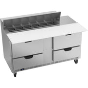 Beverage-Air SPED60HC Sandwich Prep Table, 60" Wide, 115V - 4 Cutting Top 17" Wide Cutting Board 12 1/6 Size Food Pans