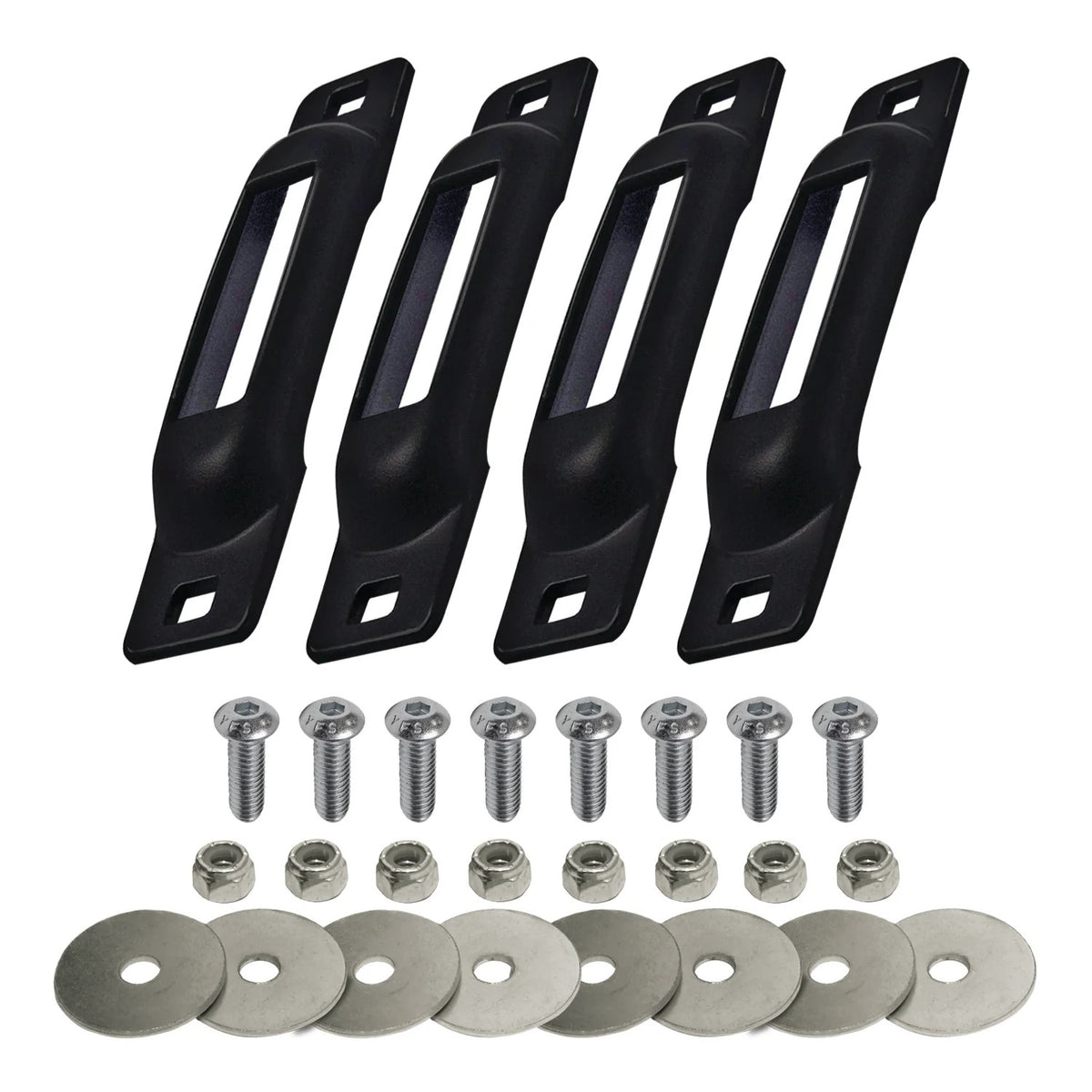 Snap-Loc Cargo Control Systems Steel Strap Anchor, 1/2" x 1", Black, 4/Pack - Allen Screws