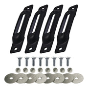 Snap-Loc Cargo Control Systems Steel Strap Anchor, 1/2" x 1", Black, 4/Pack - Carriage Bolts