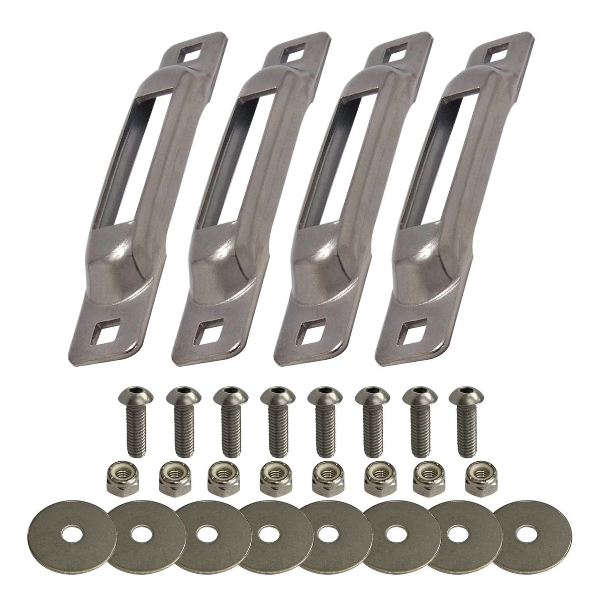 Snap-Loc Cargo Control Systems Steel Strap Anchor, 1/2" x 1", Gray, 4/Pack - Allen Screws
