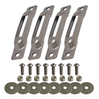 Snap-Loc Cargo Control Systems Steel Strap Anchor, 1/2" x 1", Gray, 4/Pack - Allen Screws