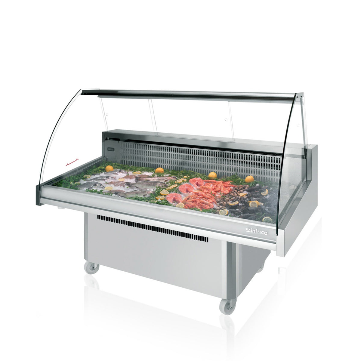Infrico IDC-VML12 Malaga Stainless Steel Display Case, 8.8 cu. ft., 115V - Default Title