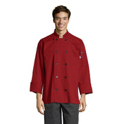 Uncommon Chef U0405-U19 Moroccan Chef Coat, Red - XL