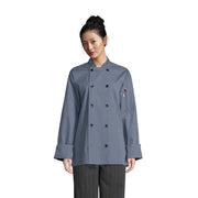 Uncommon Chef U0413-U01 Classic Poplin Chef Coat, Black - 2XL