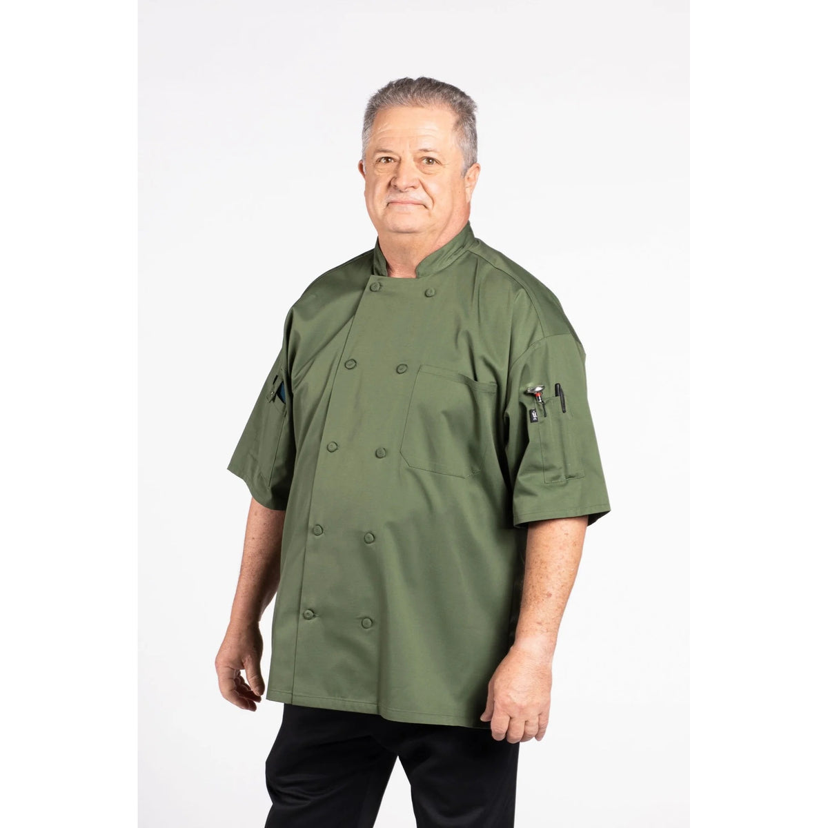 Uncommon Chef U0707-U87 Resilience Chef Coat, Green - M