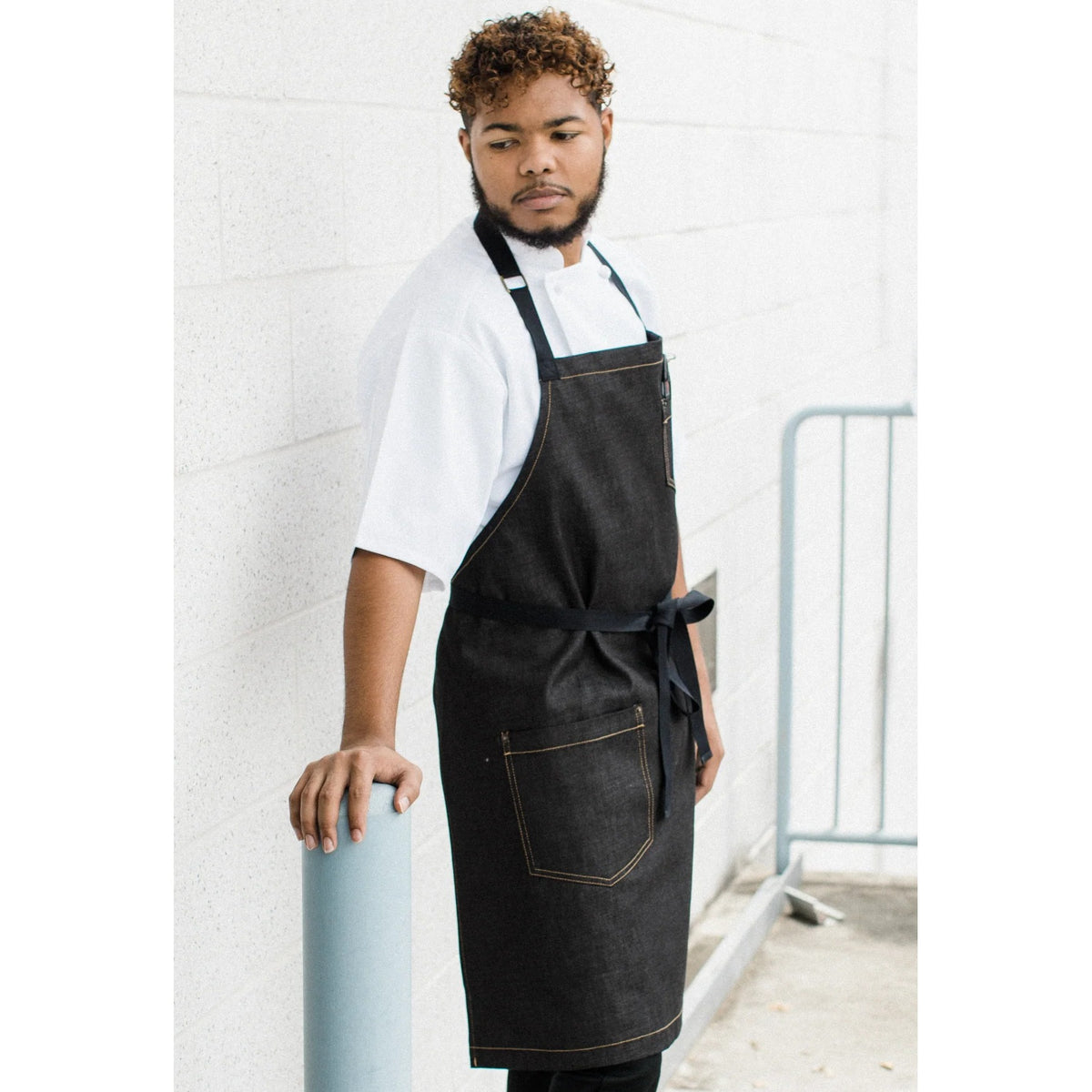Uncommon Chef U3113W1-UD2-EACH Bib Apron, One Size Fits Most, Gray - photo 2