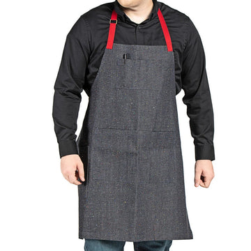 Uncommon Chef U3121W3-UD5-EACH Bib Apron, One Size Fits Most, Blue - Default Title