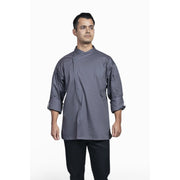 Uncommon Chef U0708-U64 Como Spandex Blend Chef Coat, Gray - photo 2