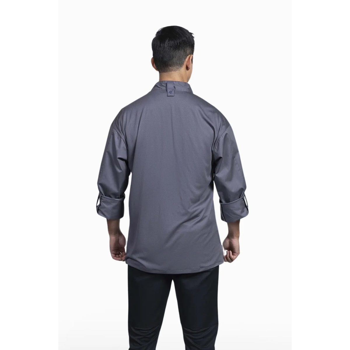 Uncommon Chef U0708-U64 Como Spandex Blend Chef Coat, Gray - photo 3