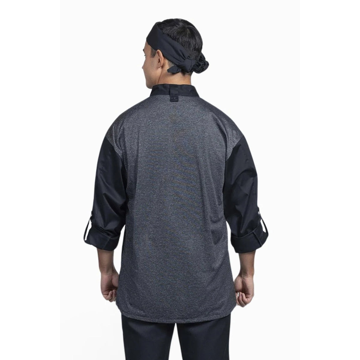 Uncommon Chef U0711HC-U01 Roma Spandex Blend Chef Coat, Black - 4XL