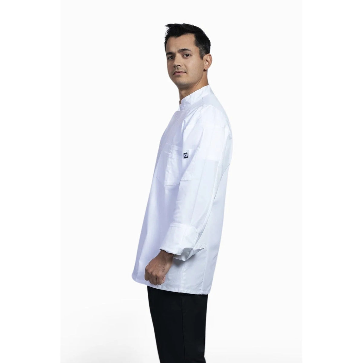 Uncommon Chef U0715-U25 Turin Spandex Blend Chef Coat, White - photo 3