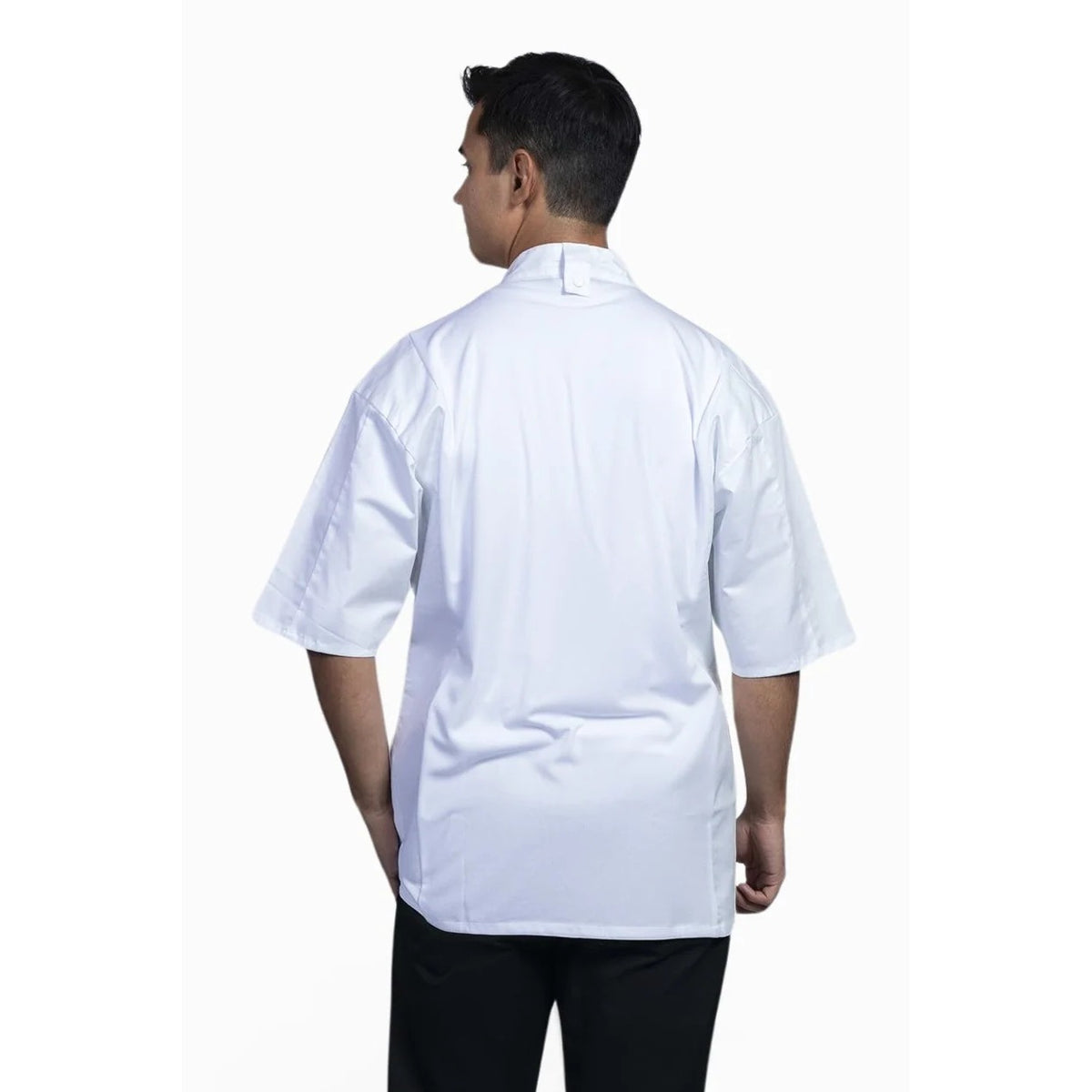 Uncommon Chef U0717-U25 Venice Spandex Blend Chef Coat, White - photo 3