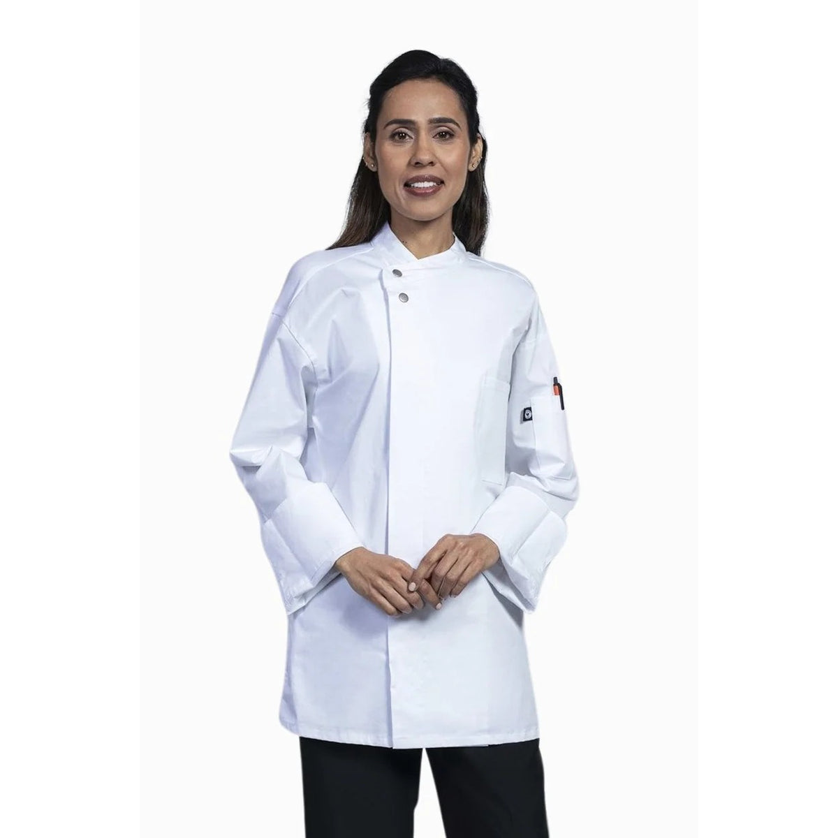 Uncommon Chef U0721-U25 Bologna Spandex Blend Chef Coat, White - 2XL